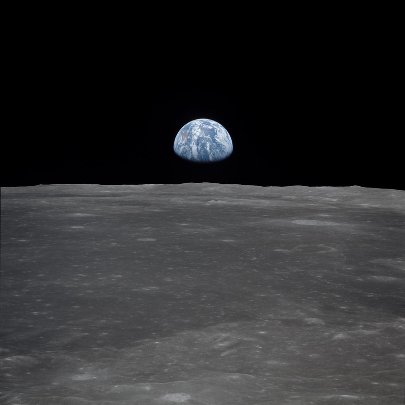 Una foto de la Tierra capturada desde la Luna por los astronautas de la misiĂłn Apolo 11 (Imagen: NASA).